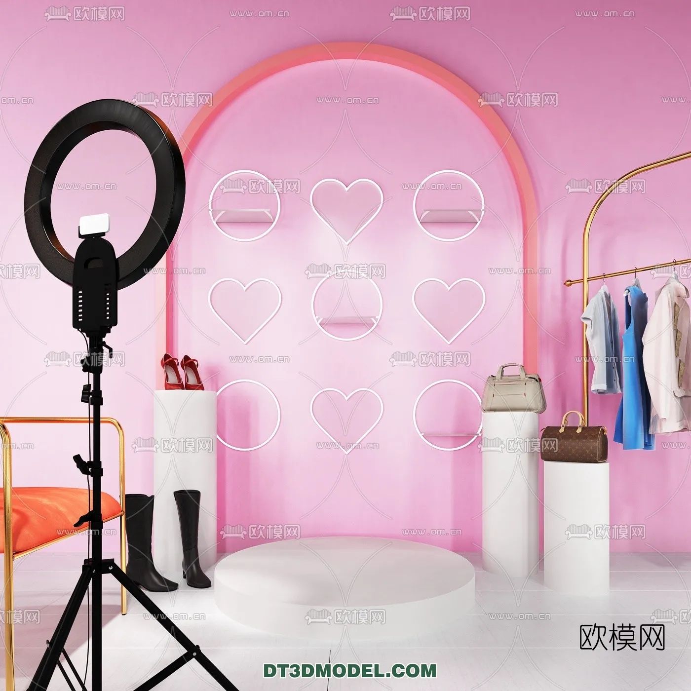 Live Stream Decoration 3D Model - 011