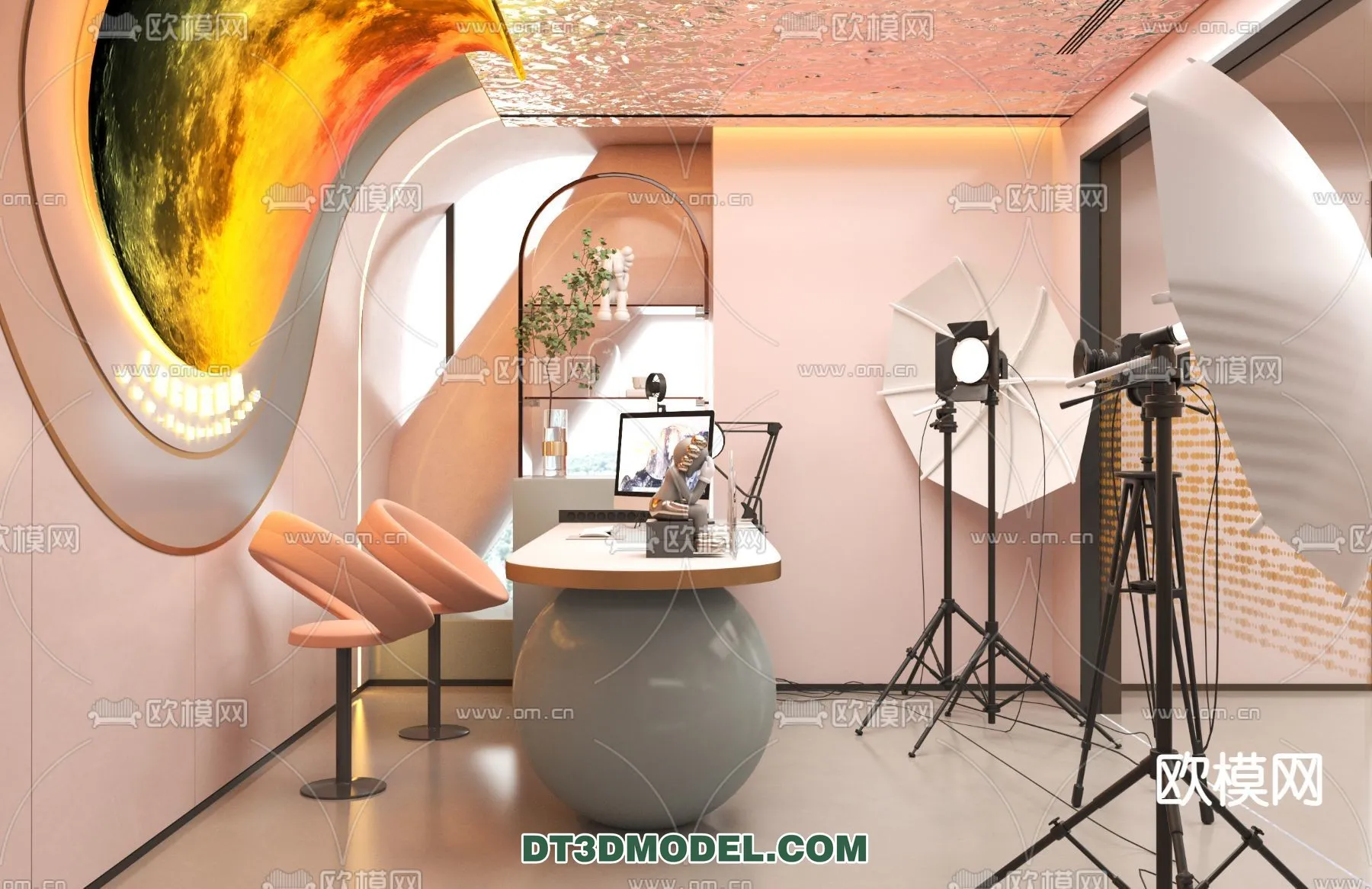 Live Stream Decoration 3D Model - 033