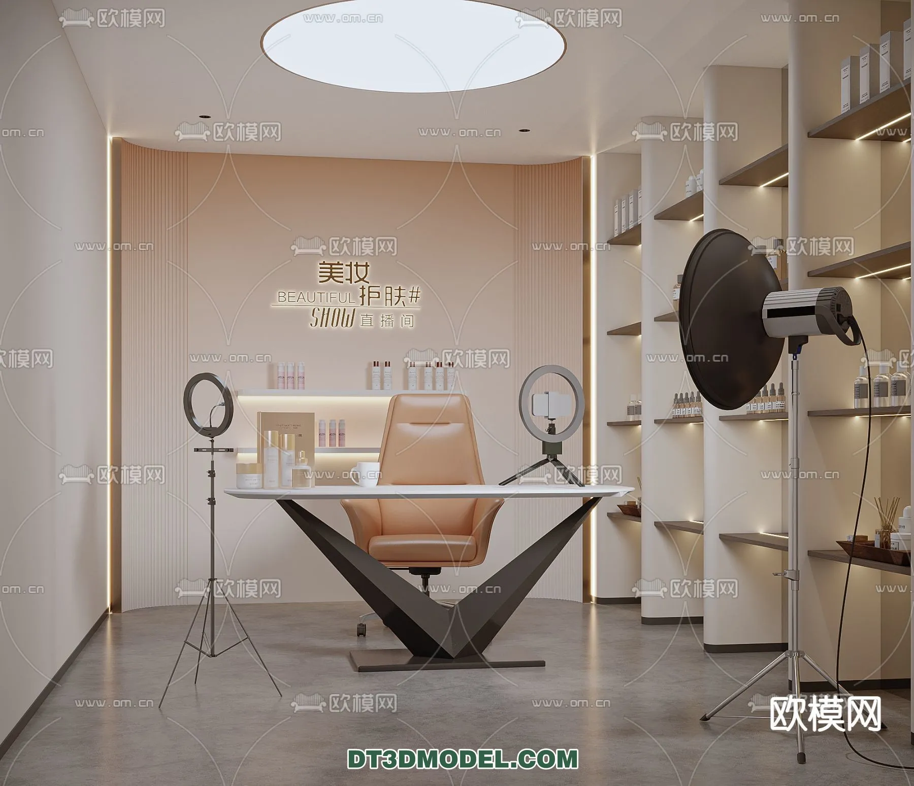 Live Stream Decoration 3D Model - 086