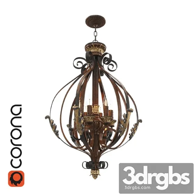 Livex Villa Verona 855 Foyer Pendant 3D Model Free