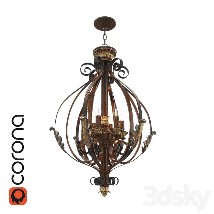 Livex Villa Verona 855 Foyer Pendant 3D Model