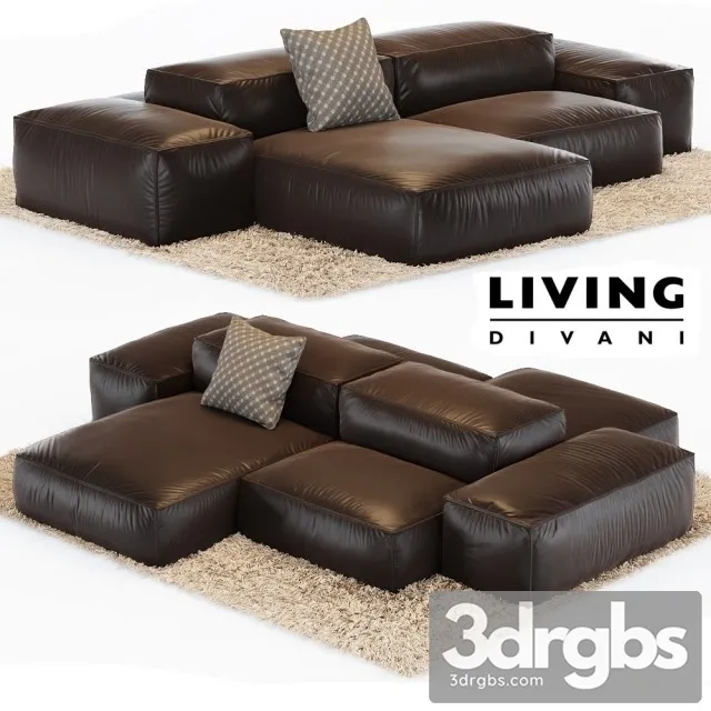 Living Davani Extrasoft Sofa 3D Model Free