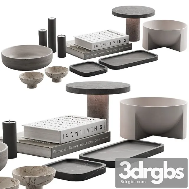 Living Decor Set Formliving Neutral Pack 02 3D Model Free