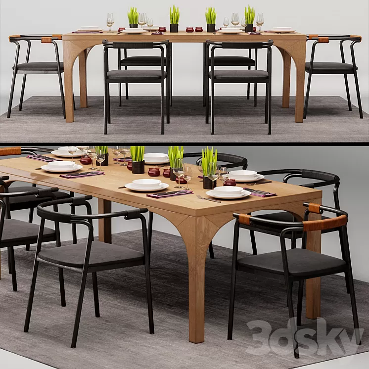 Living Divani dining group 3D Model