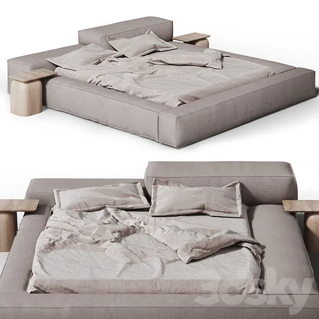 Living divani extrasoft bed 3D Model