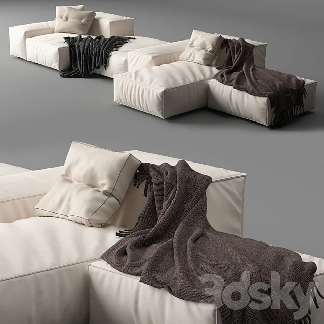 Living Divani Extrasoft - Piero Lissoni Composition 2 3D Model