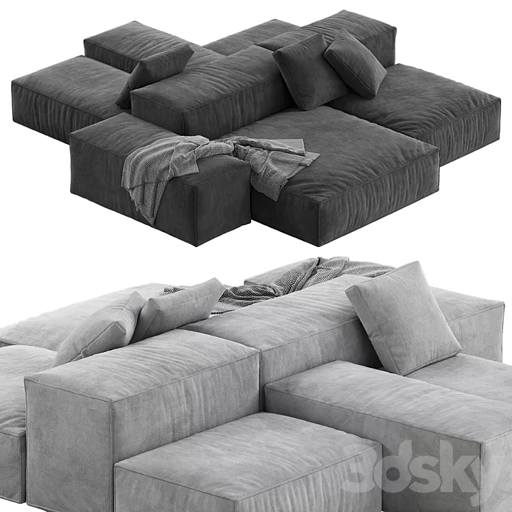 Living Divani Extrasoft Sofa 3D Model Free