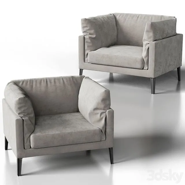 Living divani Floyd-Hi 2 armchair 3D Model