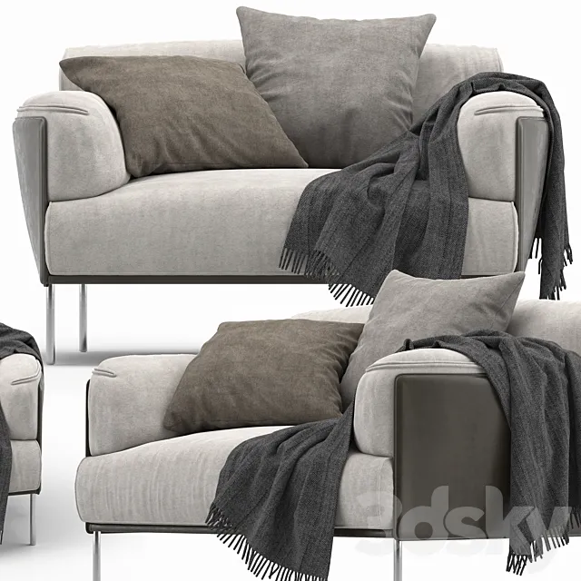 LIVING DIVANI GREENE armchair 3D Model