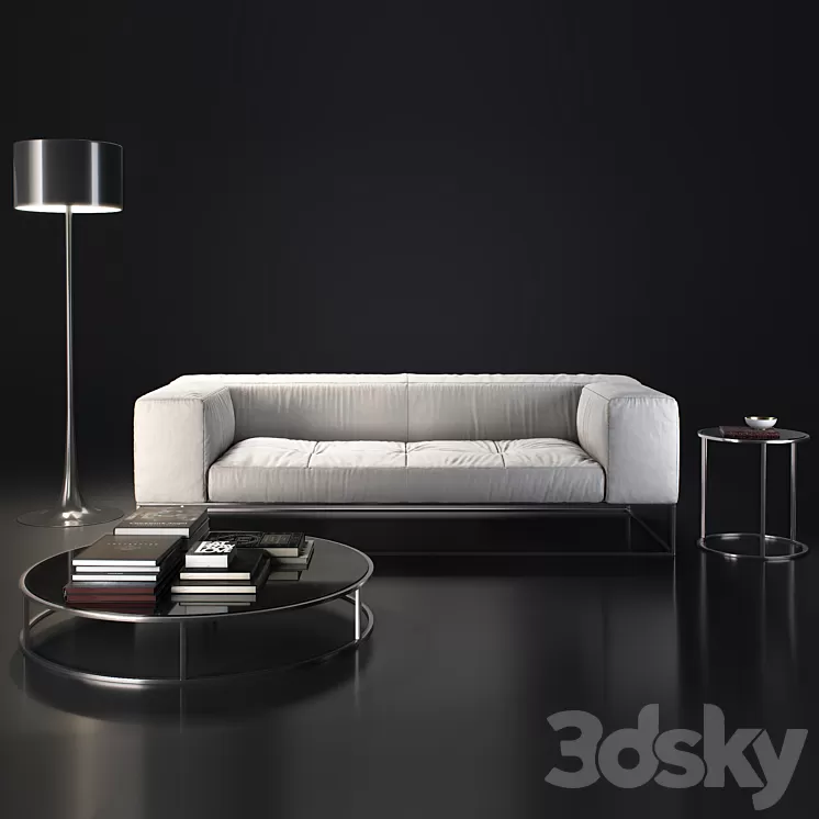 Living divani ile club sofa 3D Model