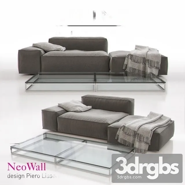 Living Divani NeoWall Sofa 01 3D Model Free
