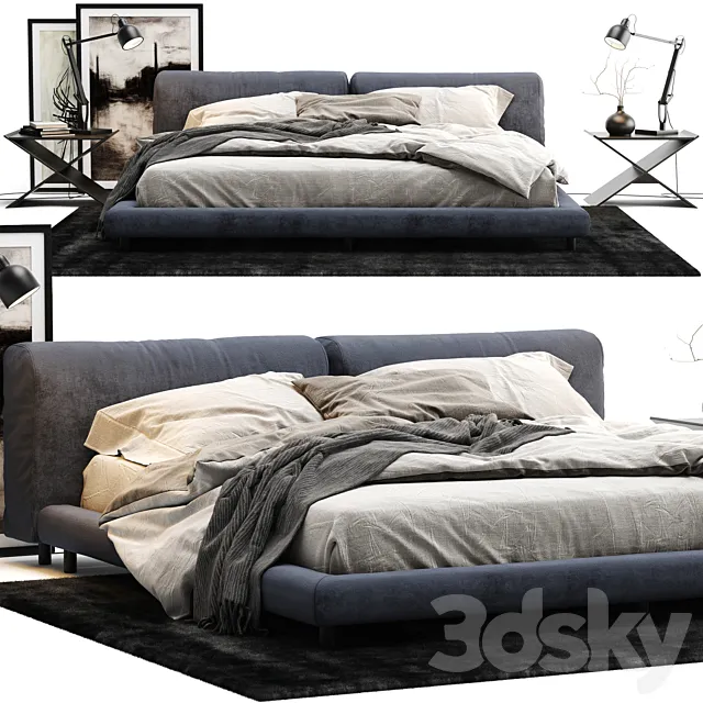 Living Divani - Softwall Bed 3D Model