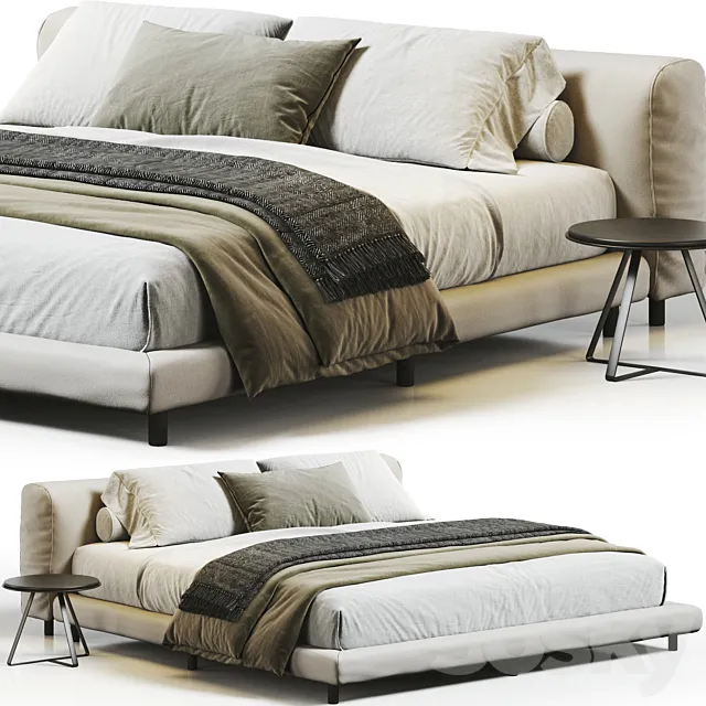 Living Divani Softwall Bed 3D Model