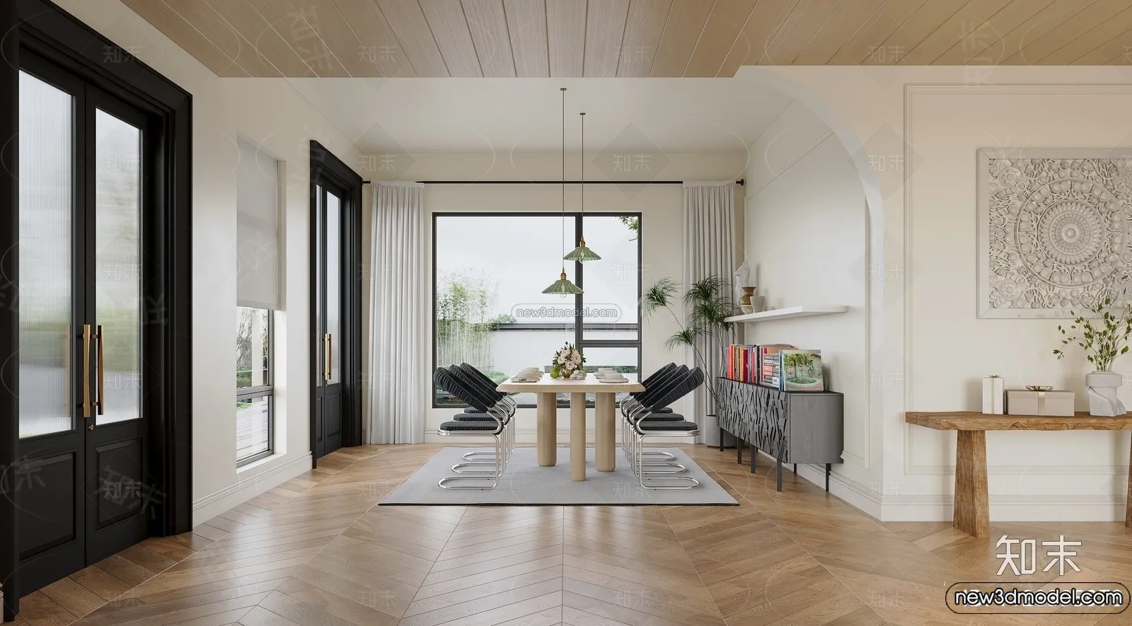 Living Room - 3D Interior Scene - French Style - 070