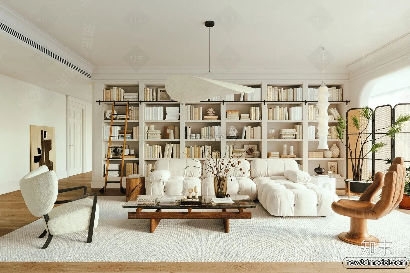 Living Room - 3D Interior Scene - French Style - 107