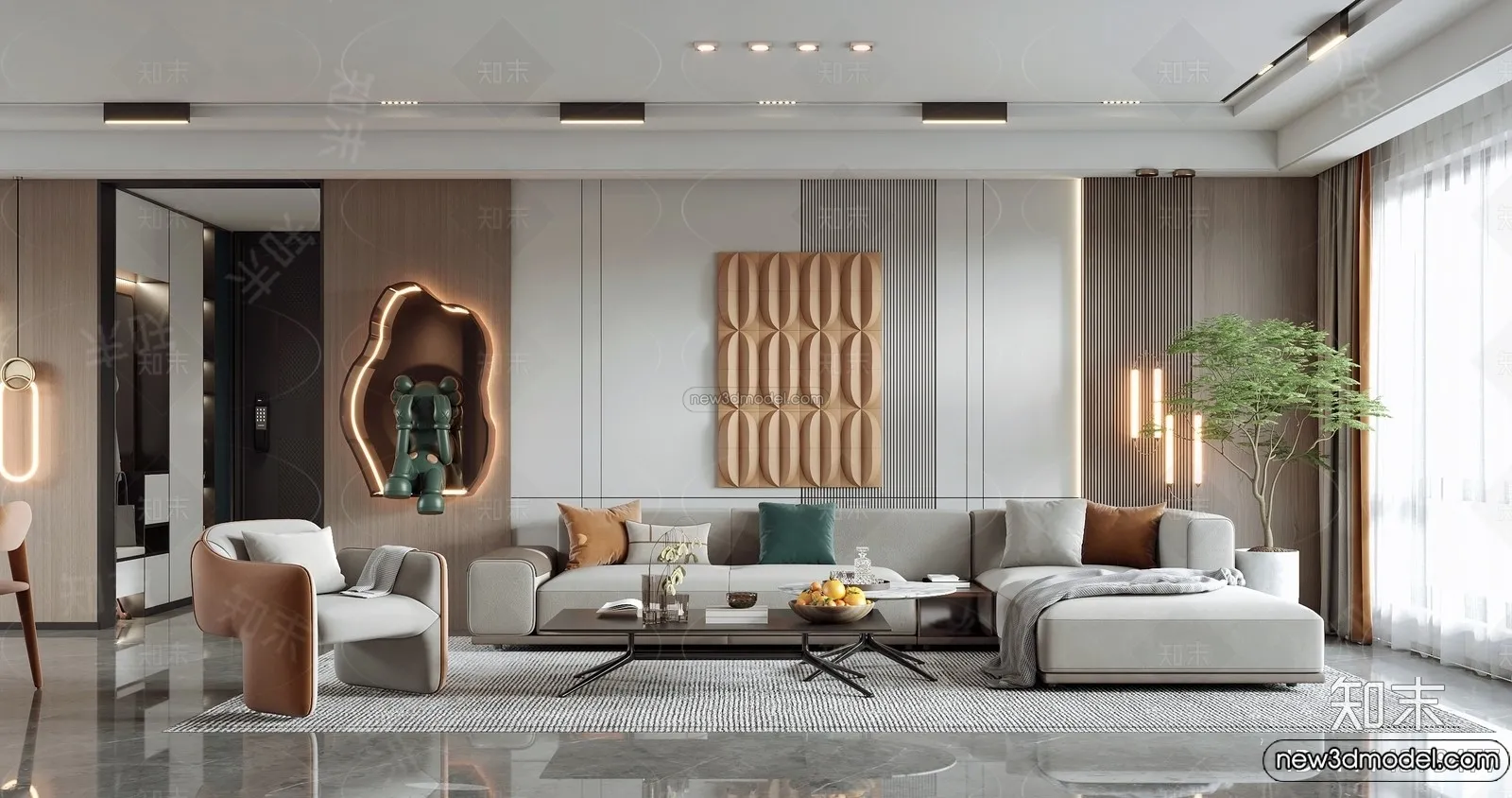 Living Room - 3D Interior Scene - Italian Style - 005