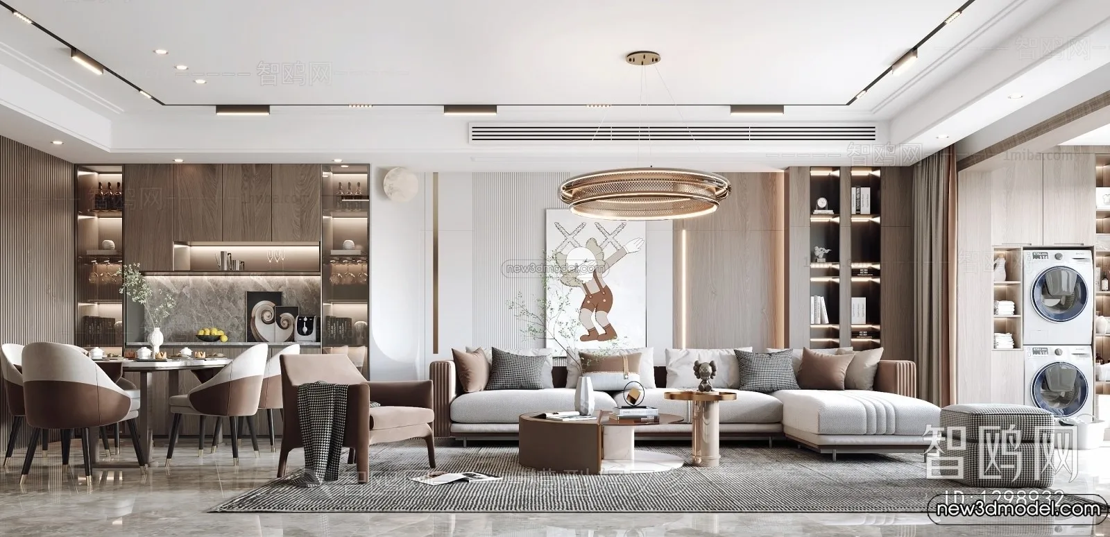 Living Room - 3D Interior Scene - Italian Style - 008