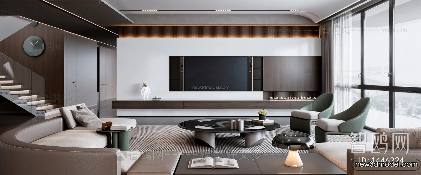 Living Room - 3D Interior Scene - Italian Style - 014