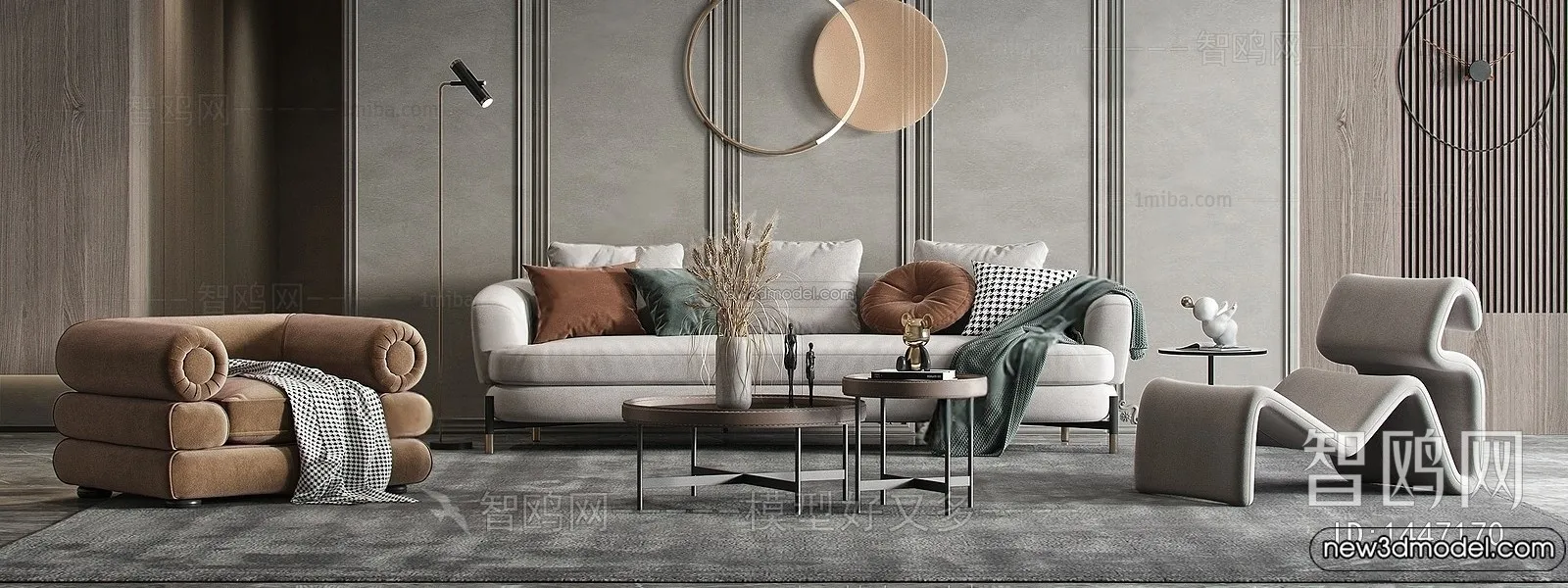 Living Room - 3D Interior Scene - Italian Style - 021