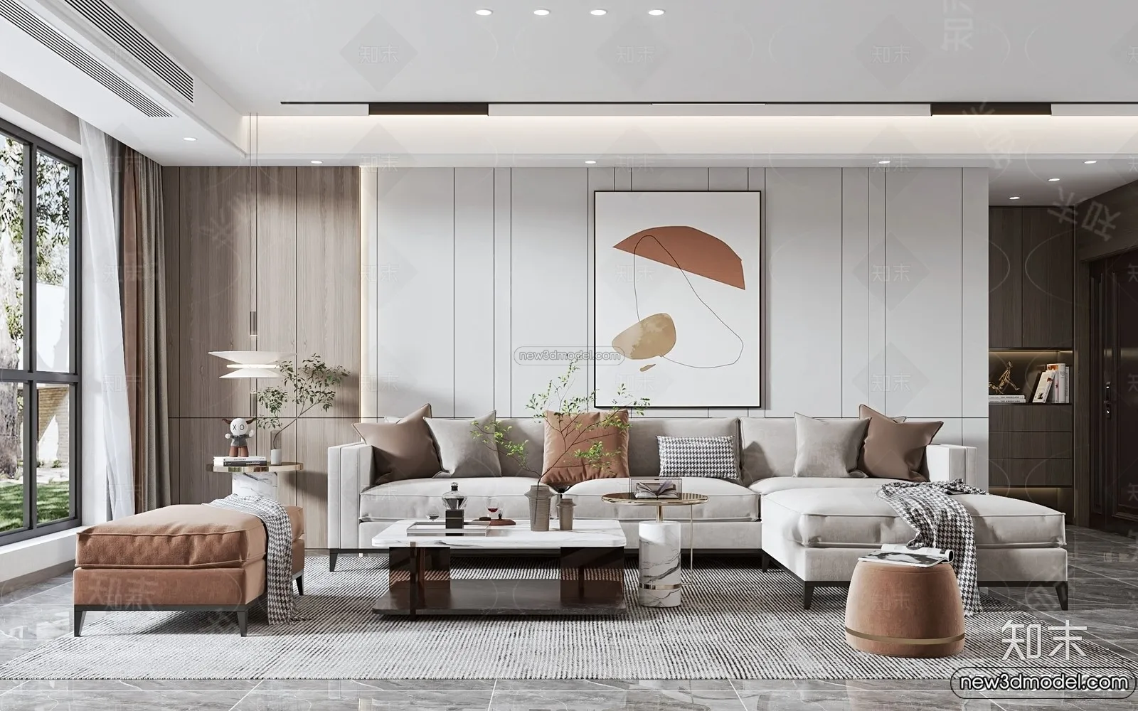 Living Room - 3D Interior Scene - Italian Style - 023