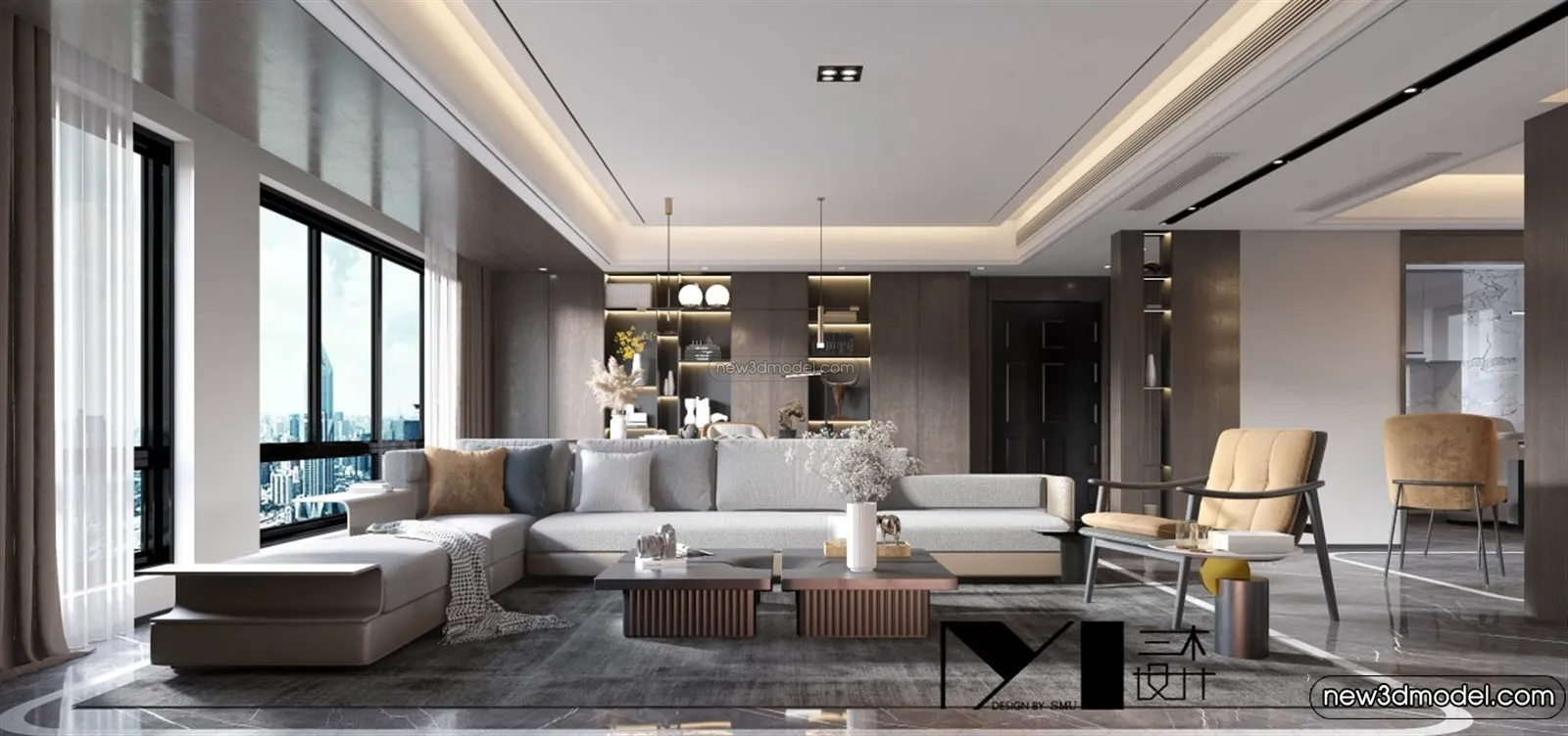 Living Room - 3D Interior Scene - Italian Style - 030