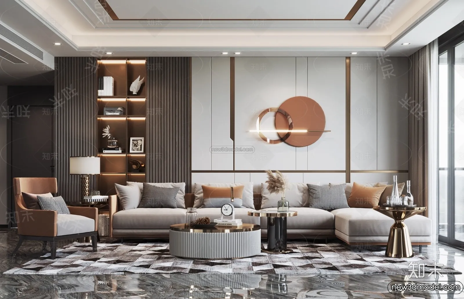 Living Room - 3D Interior Scene - Italian Style - 031