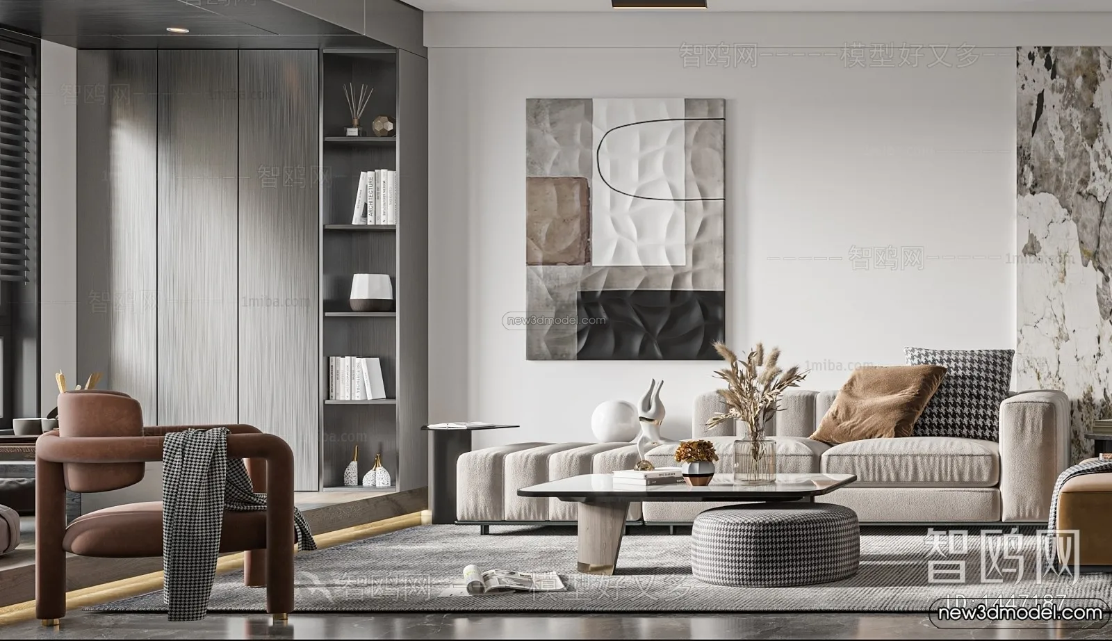 Living Room - 3D Interior Scene - Italian Style - 033