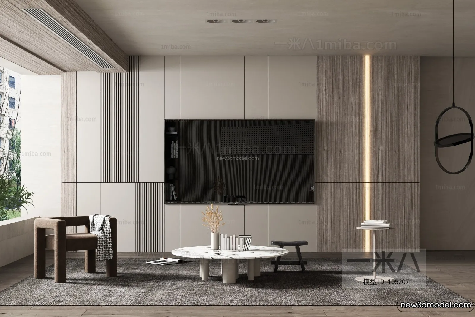 Living Room - 3D Interior Scene - Italian Style - 034