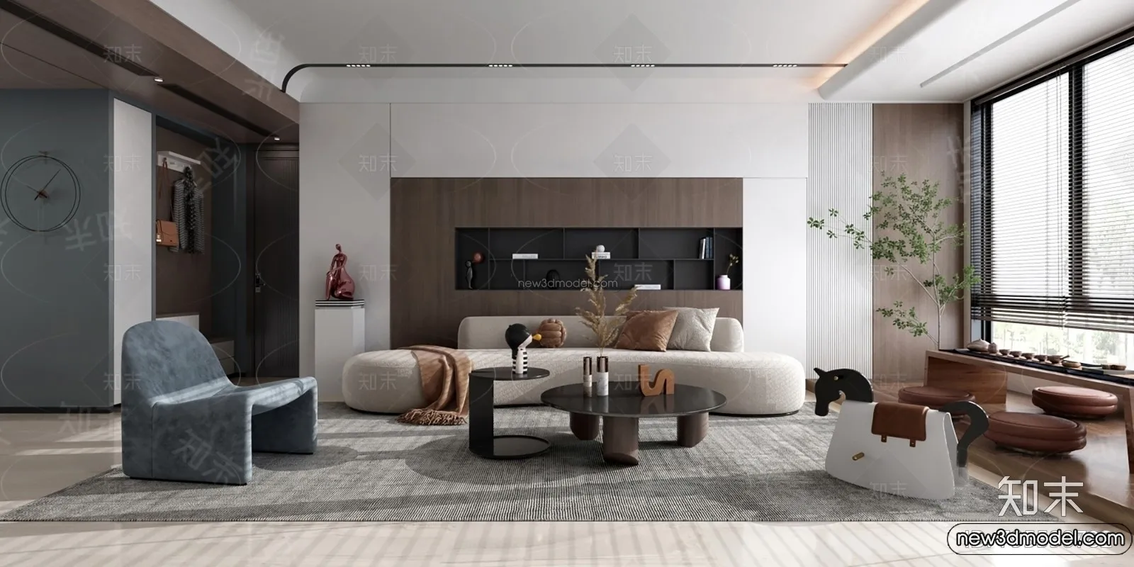 Living Room - 3D Interior Scene - Italian Style - 039