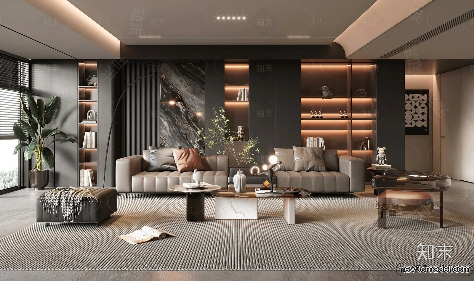 Living Room - 3D Interior Scene - Italian Style - 051