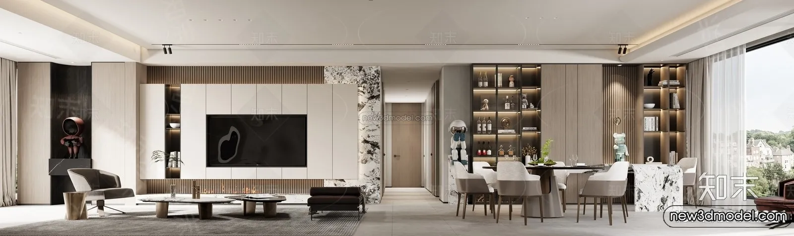 Living Room - 3D Interior Scene - Italian Style - 058