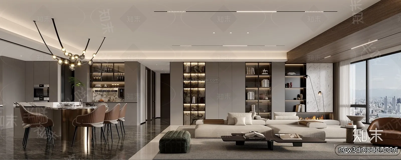 Living Room - 3D Interior Scene - Italian Style - 062