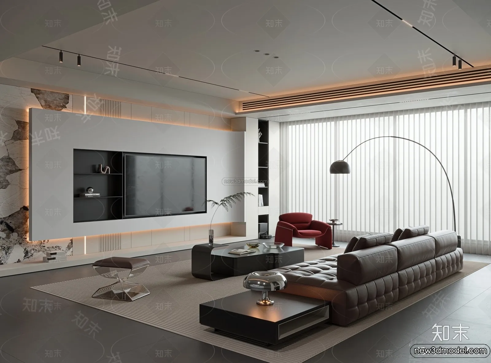 Living Room - 3D Interior Scene - Italian Style - 064