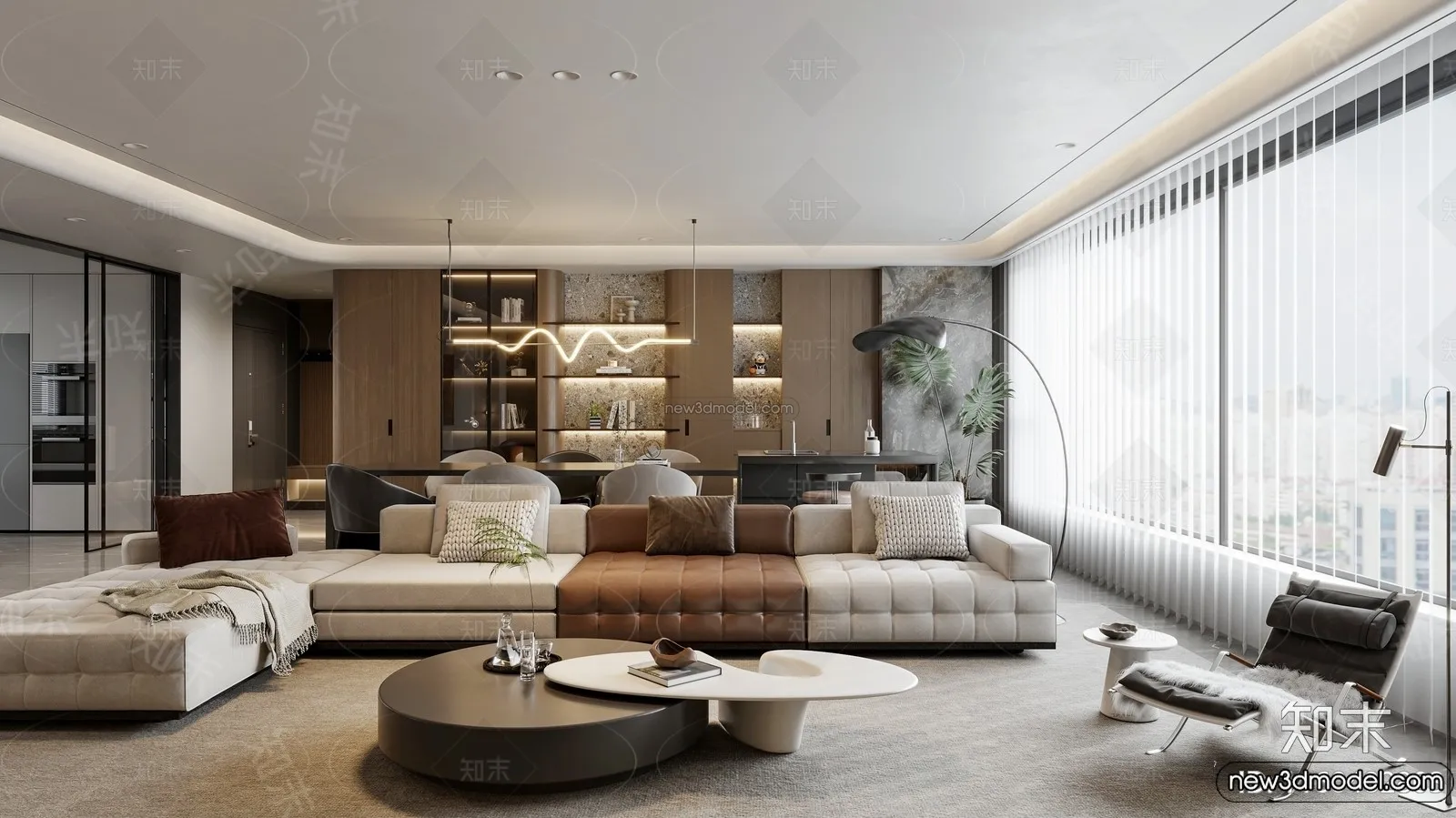 Living Room - 3D Interior Scene - Italian Style - 072