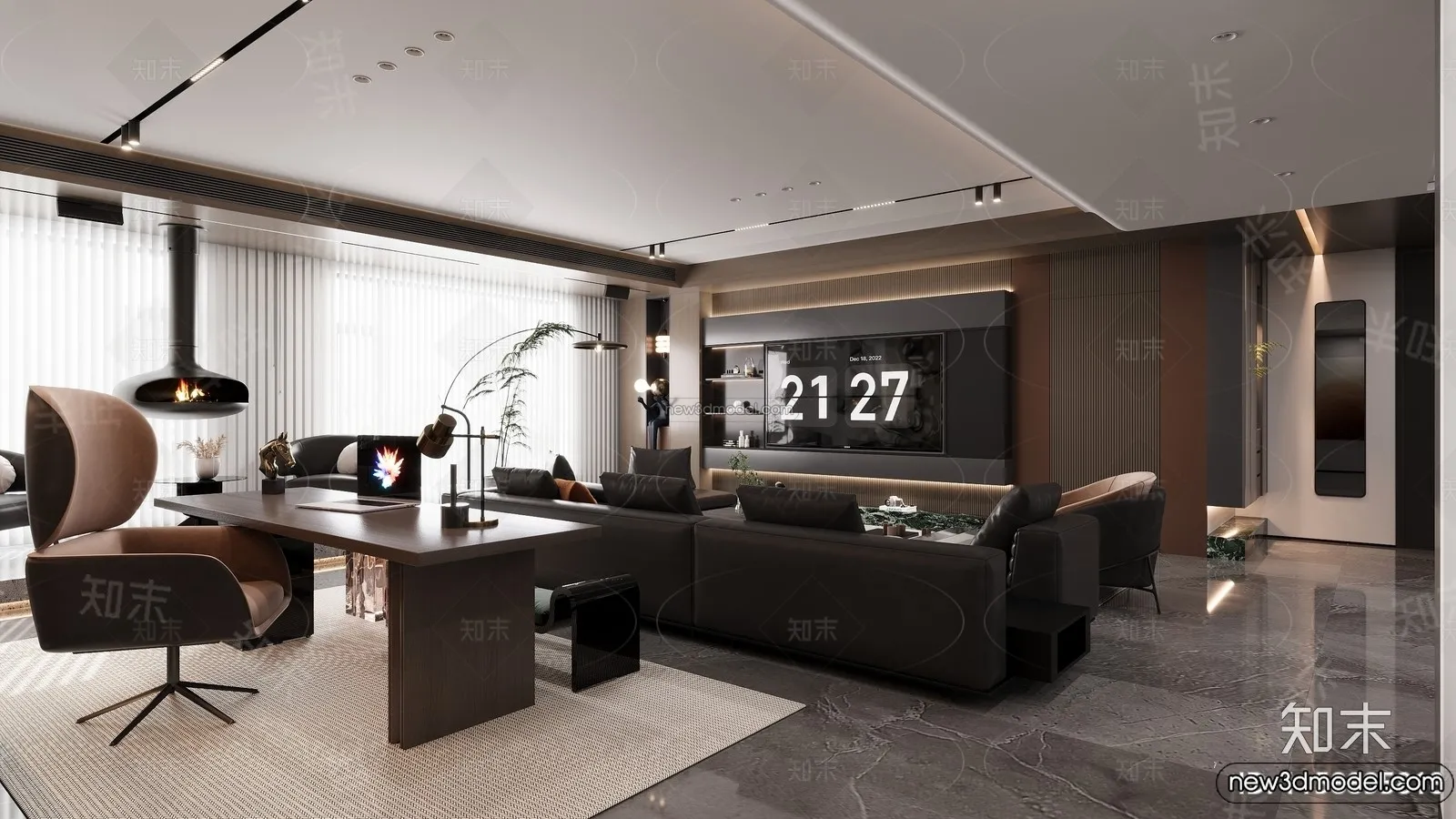 Living Room - 3D Interior Scene - Italian Style - 076