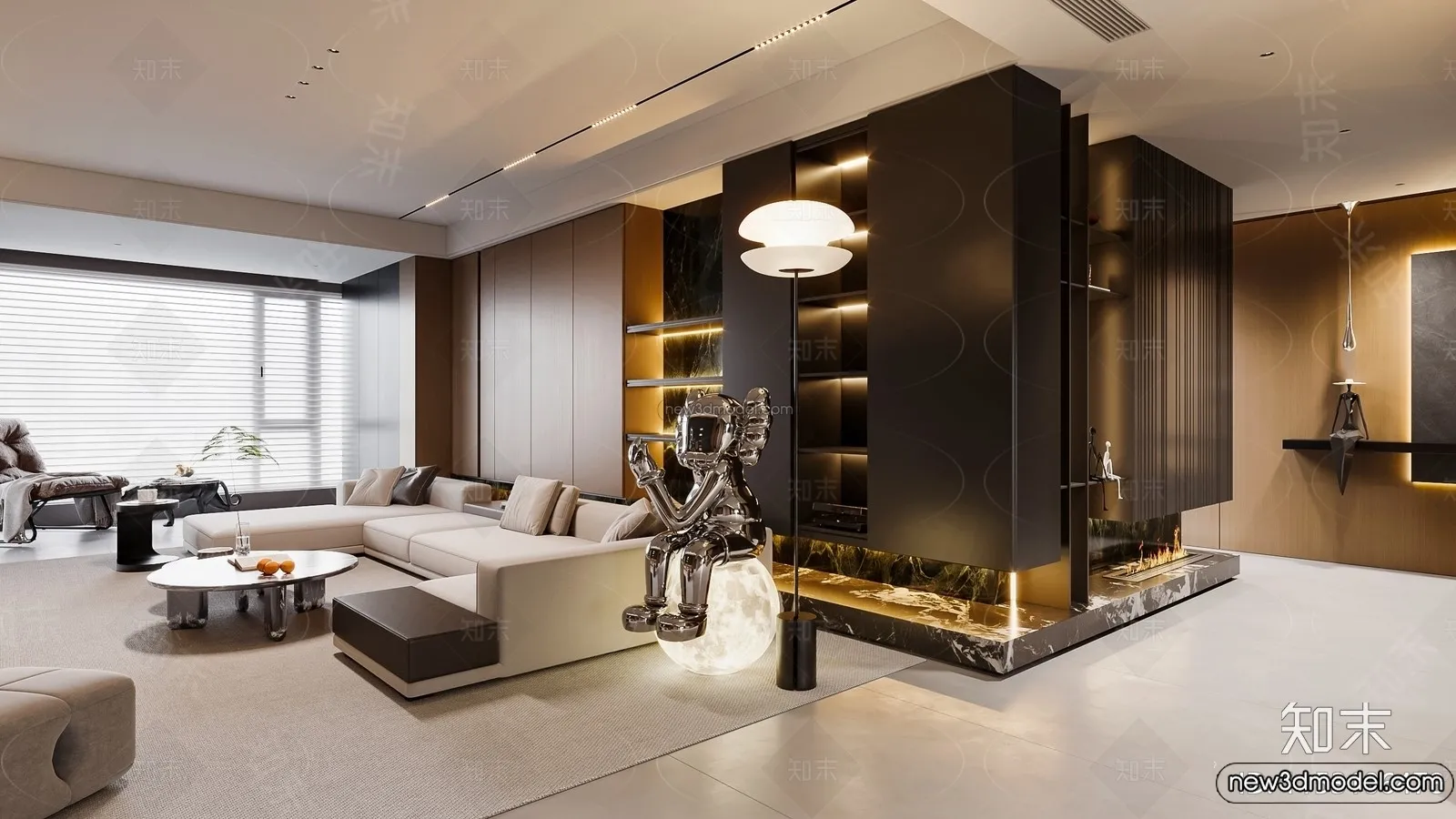 Living Room - 3D Interior Scene - Italian Style - 084