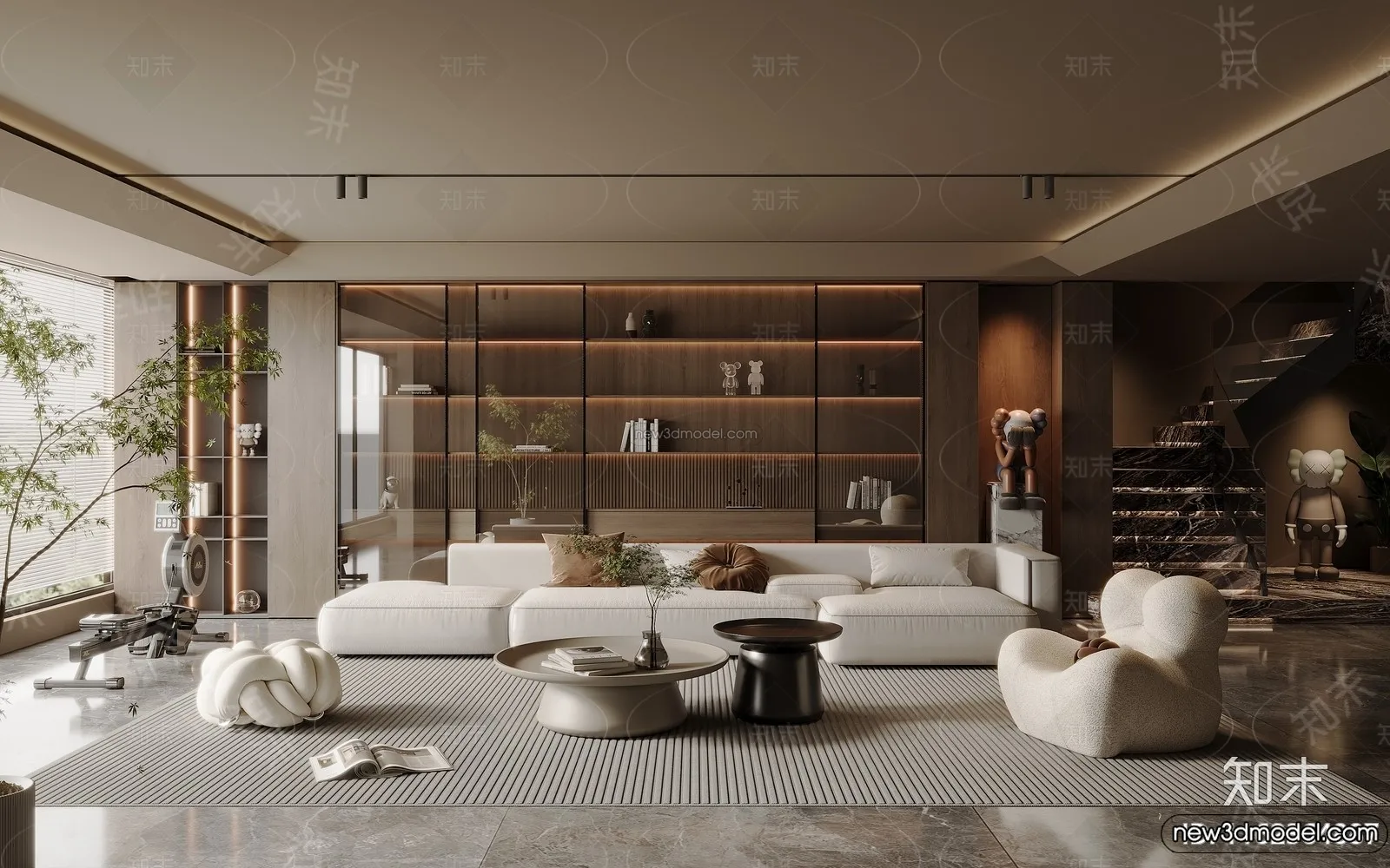 Living Room - 3D Interior Scene - Italian Style - 088