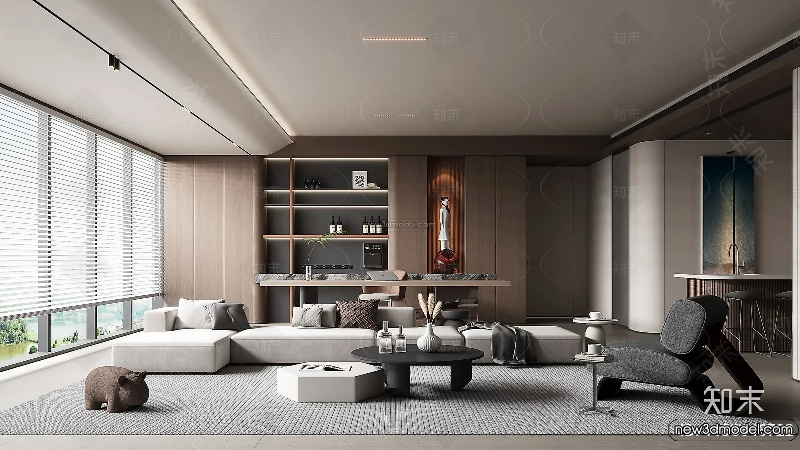 Living Room - 3D Interior Scene - Italian Style - 094