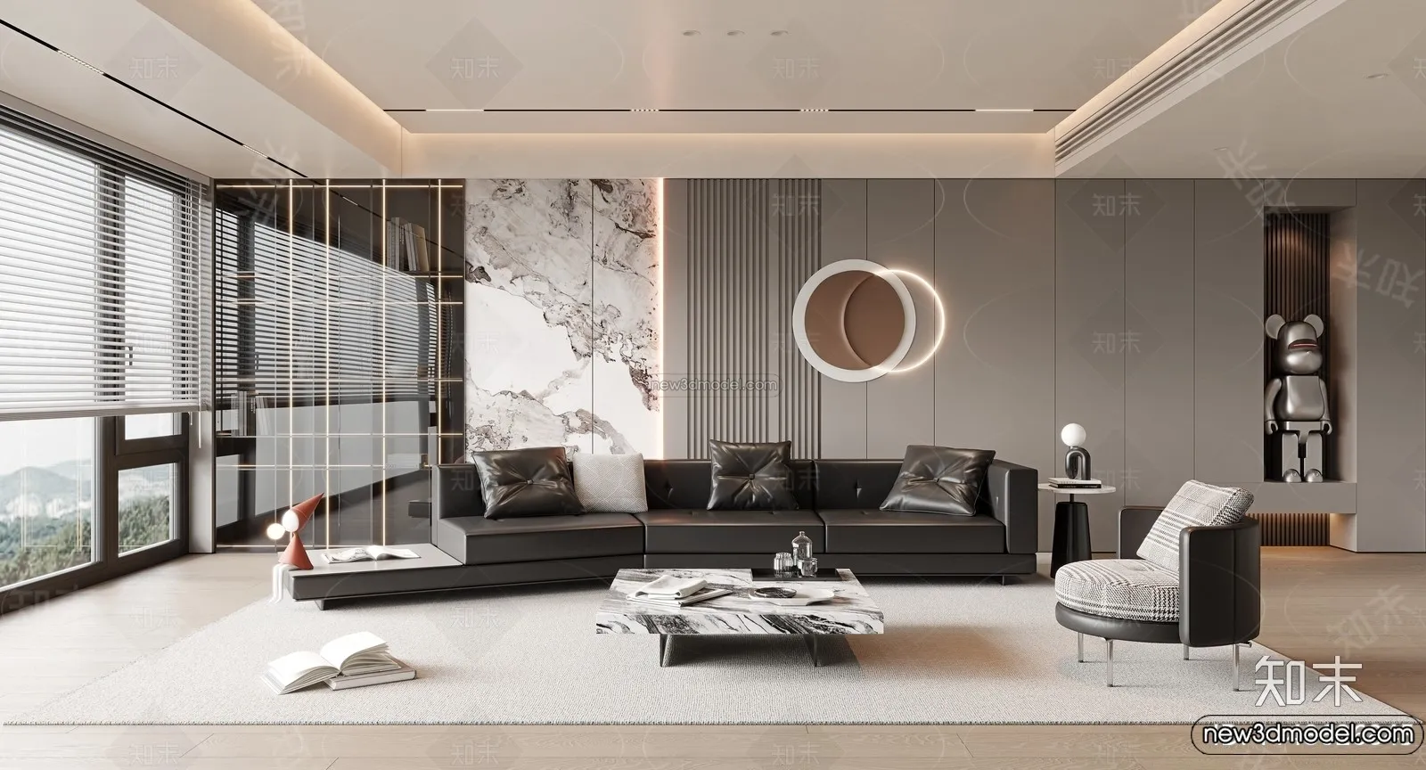 Living Room - 3D Interior Scene - Italian Style - 103