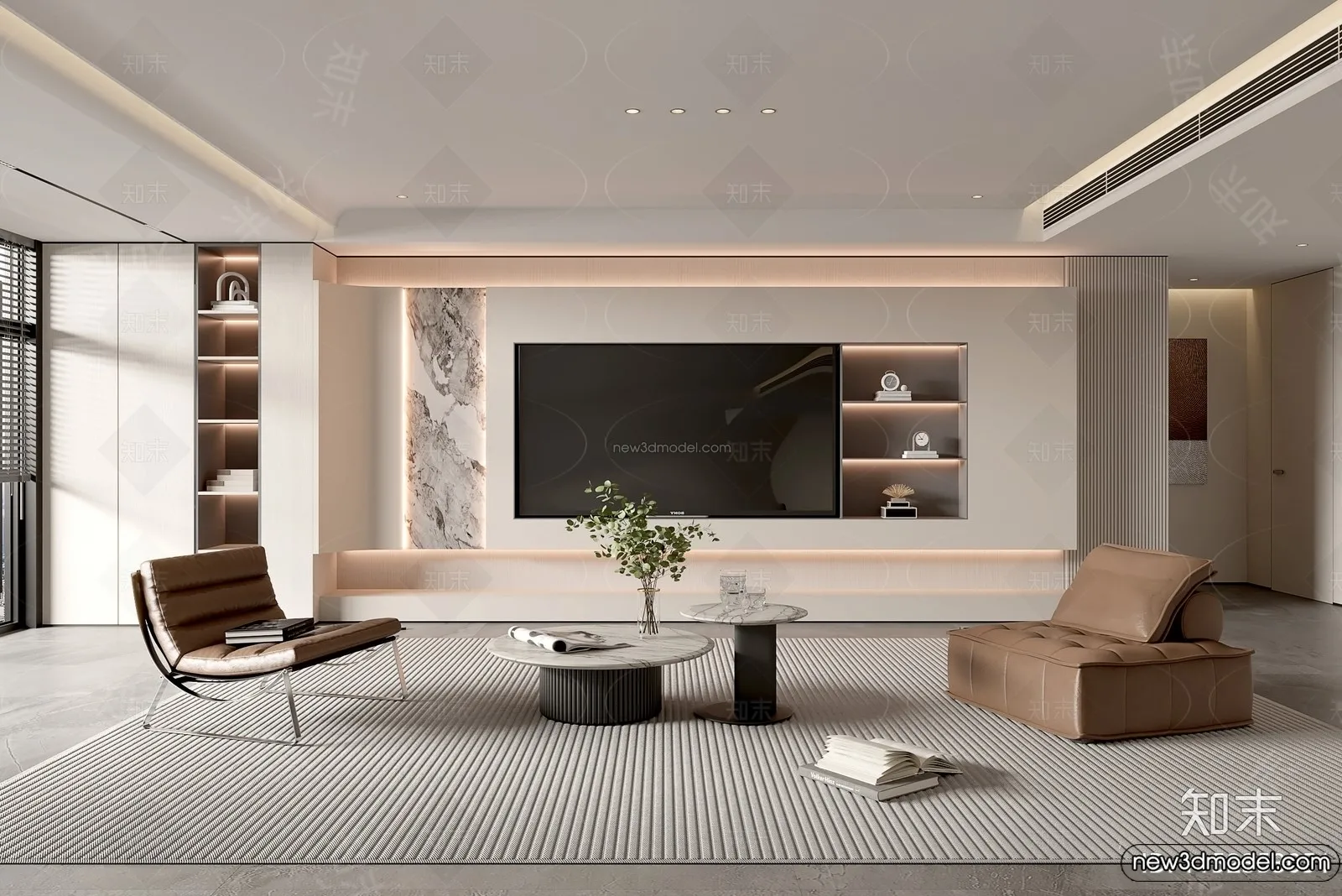 Living Room - 3D Interior Scene - Italian Style - 104