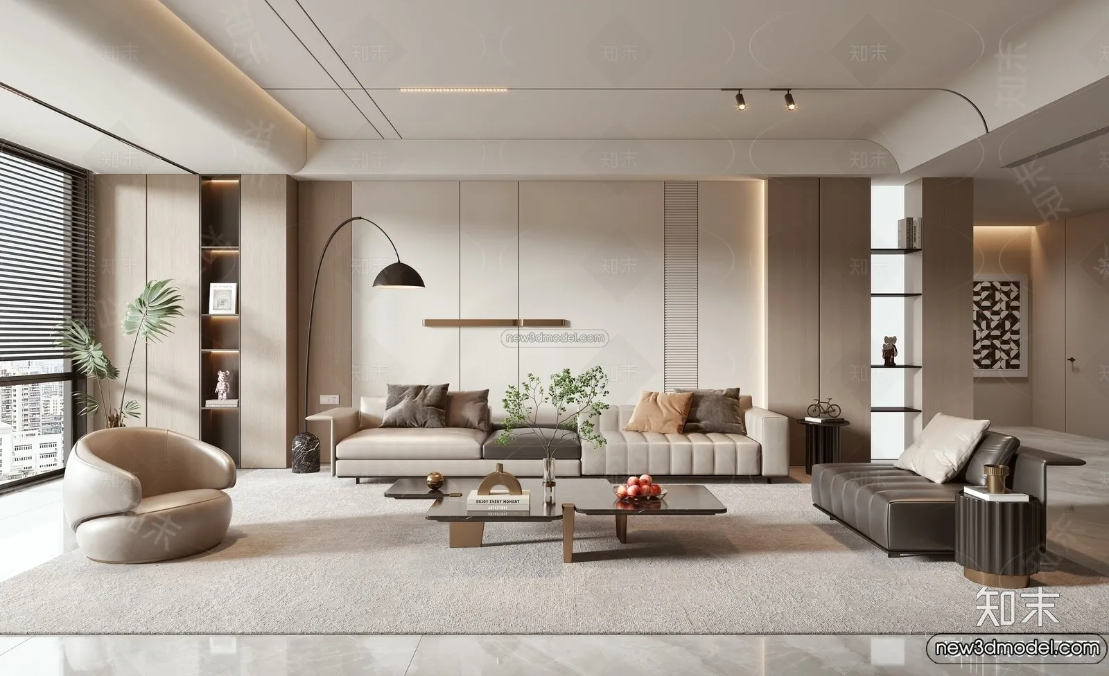 Living Room - 3D Interior Scene - Italian Style - 106