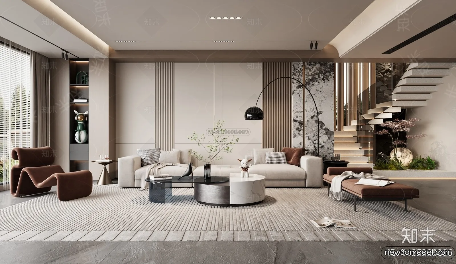 Living Room - 3D Interior Scene - Italian Style - 115