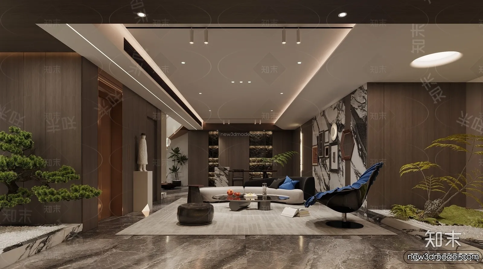 Living Room - 3D Interior Scene - Italian Style - 116