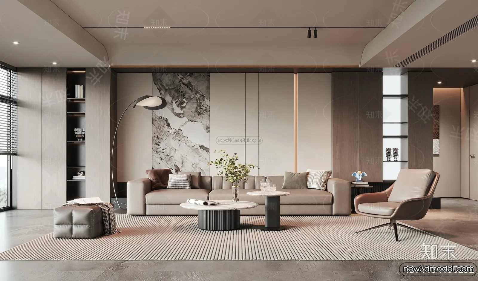 Living Room - 3D Interior Scene - Italian Style - 117