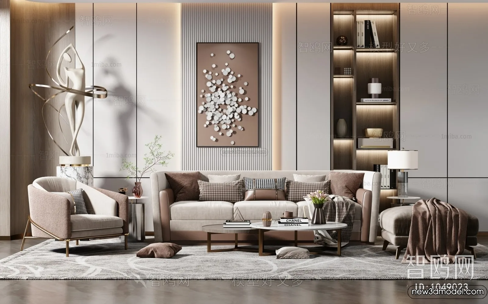 Living Room - 3D Interior Scene - Italian Style - 119