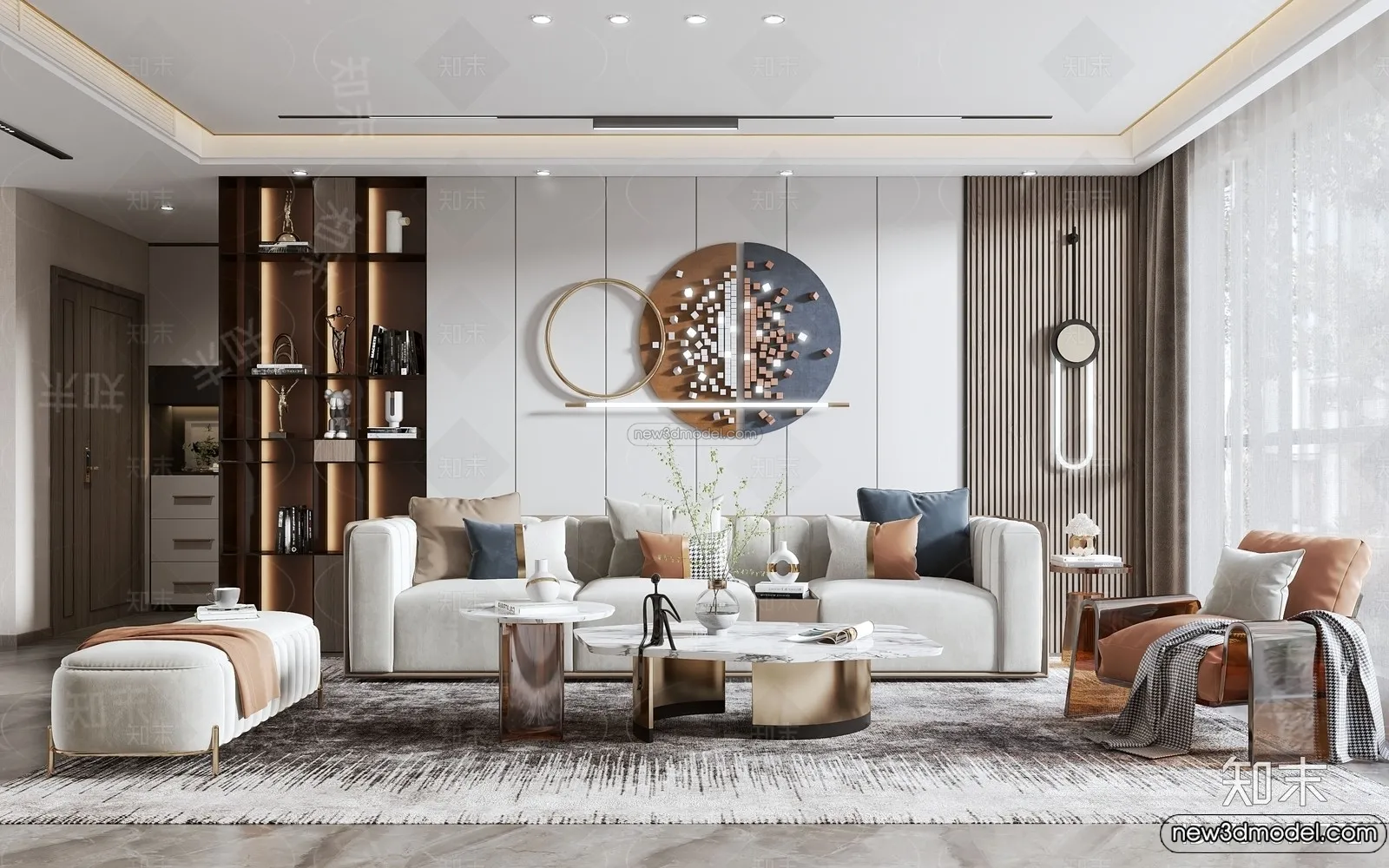 Living Room - 3D Interior Scene - Italian Style - 120