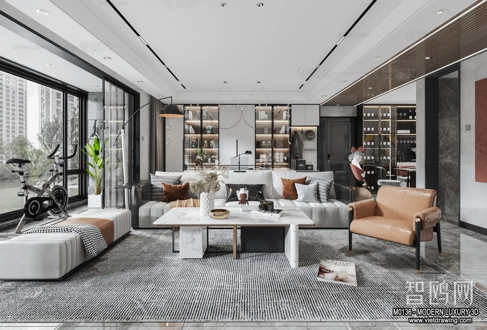 Living Room - 3D Interior Scene - Luxury Style - 049