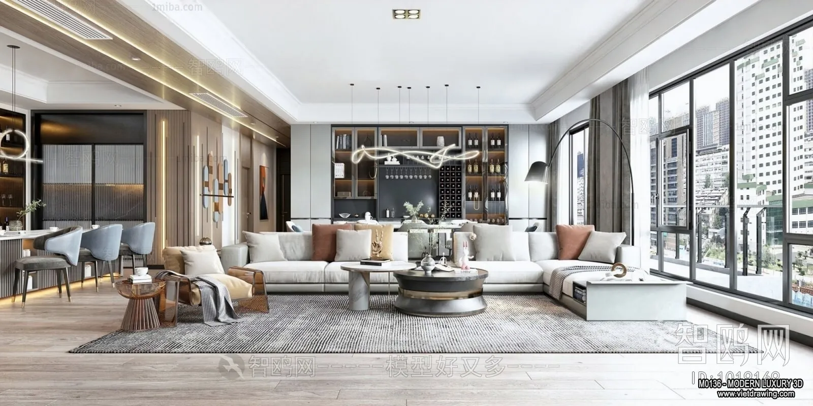 Living Room - 3D Interior Scene - Luxury Style - 051