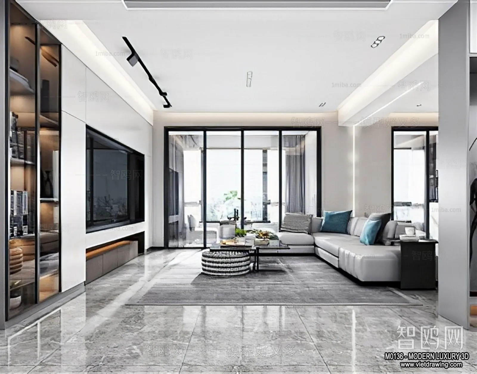 Living Room - 3D Interior Scene - Luxury Style - 056