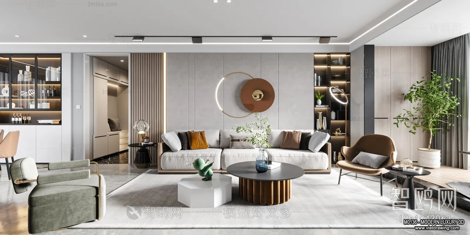 Living Room - 3D Interior Scene - Luxury Style - 062